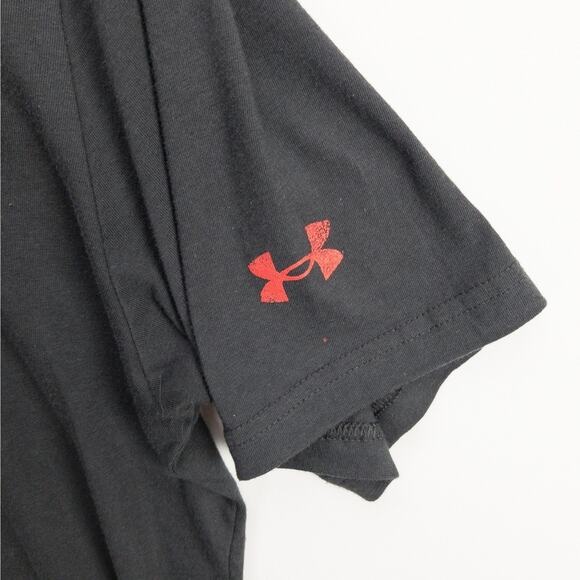 Under Armour Project Rock HeatGear Tee Men’s Large Loose Fit Gray Bull Logo Gym - Picture 4 of 11